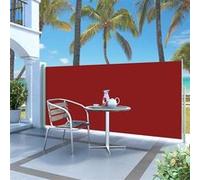 Windscherm uittrekbaar 140x300 cm rood45356