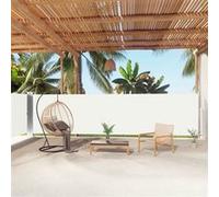 Vidaxl Auvent Latéral Rétractable Crème 160x1000 Cm