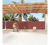 Auvent Latéral Rétractable Pare-brise de Balcon Pare-soleil de Jardin Pare-vue de Terrasse Extérieur Patio Arrière-cour Marron 160x1200 cm