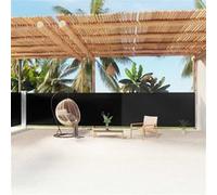 Vidaxl Auvent Latéral Rétractable Noir 160x1200 Cm Noir