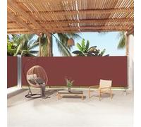 Vidaxl Auvent Latéral Rétractable Marron 180x1000 Cm Marron