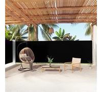 Vidaxl Auvent Latéral Rétractable Noir 180x1000 Cm Noir