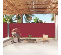 Vidaxl Auvent Latéral Rétractable Rouge 200x1000 Cm Rouge