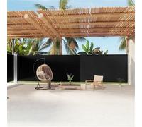vidaXL Auvent latéral rétractable Pare-brise de balcon 200x1200 cm Noir