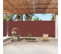 Vidaxl Auvent Latéral Rétractable Marron 220x1000 Cm Marron