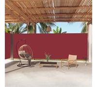 Windscherm uittrekbaar 220x1000 cm rood318053