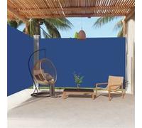 Windscherm uittrekbaar 220x600 cm blauw318016