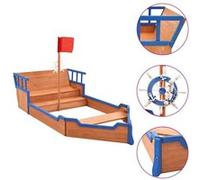 vidaXL Zandbak piratenschip 190x94,5x101 cm vurenhout92171 Multicolore G
