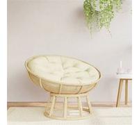 vidaXL Coussin rond Galette de chaise antidérapante, rembourré Crème Ø100×11 cm Tissu Oxford