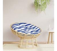 vidaXL Zitkussen rond gestreept Ã˜ 100x11 cm oxford stof blauw wit361977 G