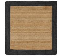 vidaXL Zjxsneh Tapis rectangulaire style intérieur de luxe en jute beige fait à la main Style intérieur 120 x 120 cm