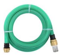 Zuigslang met messing koppelingen 1,1'' 20 m PVC groen151050