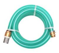 vidaXL Tuyau d'aspiration 15 m 25 mm avec raccords en laiton vert
