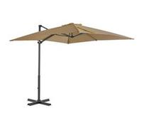 vidaXL Zweefparasol met aluminium paal 250x250 cm taupe44619 Taupe G