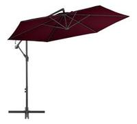 vidaXL Zweefparasol met aluminium paal 300 cm bordeauxrood313754 Rouge G