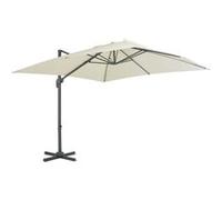 vidaXL Parasol en porte-à-faux avec mat en aluminium 300x300 cm Sable