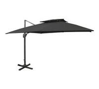 Zweefparasol met dubbel dak 300x300 cm zwart312376