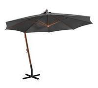 vidaXL Zweefparasol met paal 3,5x2,9 m massief vurenhout antraciet313768