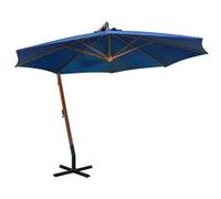 Vidaxl Parasol De Jardin Suspendu Avec Mât Bleu Azuré Bois De Sapin