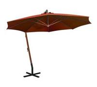 Vidaxl Parasol Suspendu Avec Mât Terre Cuite 3,5x2,9 M Bois De Sapin