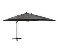 Vidaxl Parasol Déporté Avec Mât Et Lumières Led Anthracite 300 Cm Gris
