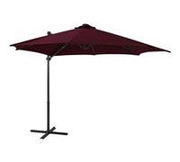 vidaXL Zweefparasol met paal en LED-verlichting 300 cm bordeauxrood312334