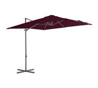 vidaXL Parasol déporté avec mât en acier Rouge bordeaux 250x250 cm Rouge