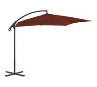 Vidaxl Parasol Déporté Avec Mât En Acier 250x250 Cm Terre Cuite