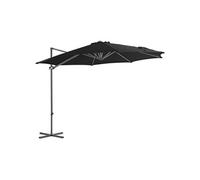 Vidaxl Parasol Déporté Avec Mât En Acier Noir 300 Cm Noir