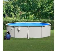 vidaXL Zwembad met zandfilterpomp 490x360x120 cm3098049 Noir G