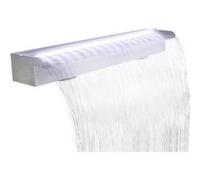 vidaXL Zwembadwaterval met LED's rechthoekig 90 cm roestvrij staal41674 G