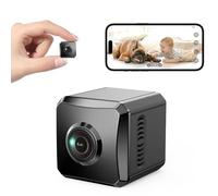 VIDCASTIVE Caméra cachée 1080p HD Mini caméra de sécurité WiFi sans fil avec vue grand angle, détection de mouvement humain AI, vision nocturne, SD et stockage dans le cloud