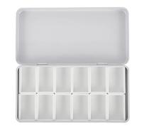 Vide Aquarelle Étain Peinture Aquarelle Palette Boîte en Fer Blanc en Métal Palette Peinture Cas avec Couvercle Vide Casseroles 12 Slots pour Voyage e
