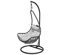 Vide Chaise de jardin suspendue, noir, gris.