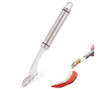 Vide-Courgettes, couteau vide courgette, vides-poivrons en acier inoxydable, Vides-pomme en Acier Inoxydable Videss-poivre avec Bord Dentelé pour Chilli, Jalapenos, Piments, Poivrons