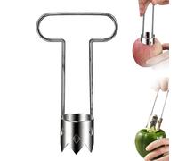 Vide-graines de poivron rouge - Outil de vidage de fruits et légumes en acier inoxydable, outil multifonction pour poire, ananas avec poignée ergonomique, facile à nettoyer (1 pièce)