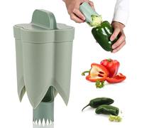Vide-graines, outil 2 en 1 pour couper et desserrer rapidement les légumes, gadget de cuisine (vert)