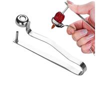 Vide-jube, outil de retrait de noyaux de cerises en acier inoxydable, dispositif portable pour dénoyauter les et les dattes rouges pour dattes rouges, raisins, cerises, 16,3 x 3,0 cm