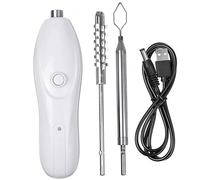 Vide-légumes électrique 1200 mAh rechargeable par USB en ABS avec 2 couteaux en acier inoxydable, également idéal pour écailler le poisson dans la cuisine
