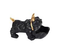 Home Deco Factory – Vide-poche bouledogue HD1312 – Sculpture céramique 14 cm – Noir