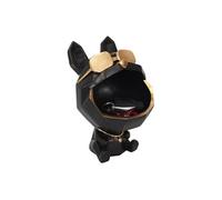 Vide-Poche Chien à Lunettes Géométrique Noir et Or - LOOKY -