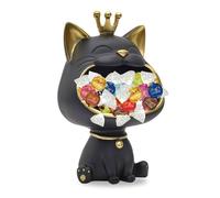 Vide-poche déco Chat Noir et son assortiment de 20 chocolats Lindor de Lindt | Idée cadeau Originale pour la Saint-Valentin
