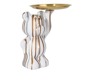 Vide poche décoratif ourson collection Galerie d'Art blanc et doré