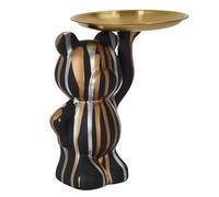 Vide poche décoratif ourson collection Galerie d'Art noir et doré