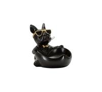 Mauro Ferretti Statuette Chien Dog Ball en polyrésine Noir 18,5x20,5x20 cm