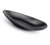 Vide Poche Entree Ovale Noir,Plateau Décoratif Rangement,Bol à Clés Multifonction,Plateau Vide Poche Bois Design,Porte Clés Table Entrée,Bol Décoratif Noir pour Cléss,Bijoux et Petits Objets