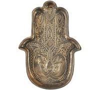 Vide-poche main de fatma finition argentée en céramique - - ALTOBUY Marron