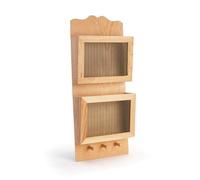Vide Poche Mural 2 Cases en Bois