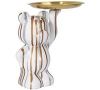 Vide-Poche ours blanc/or/argent plateau en l'air