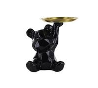 Vide-Poche ourson en origami noir et or plateau en l'air - -